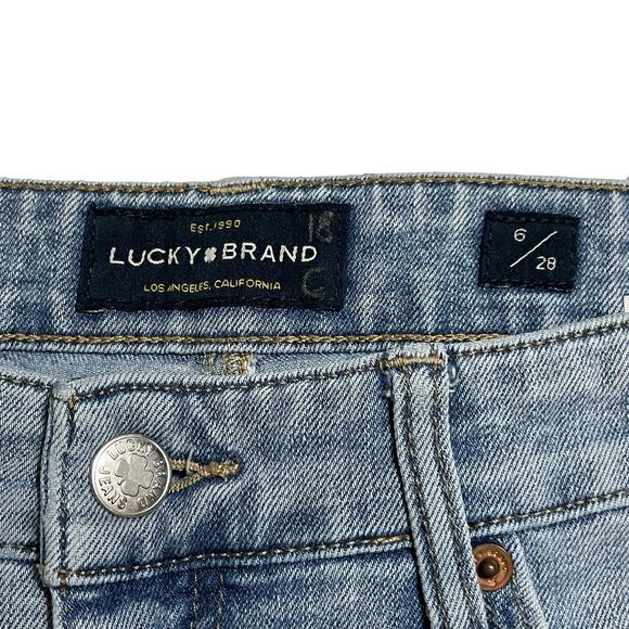 Lucky Brand Jeans Womens Size 6 Blue Ave Crop Mid Rise Stretch Step Hem Denim - Picture 6 of 12